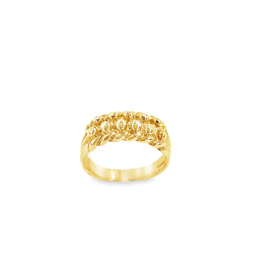Men’s 9ct Yellow Gold Single Row Keeper Ring - 6g