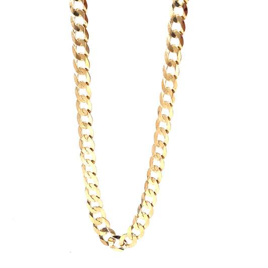 Men’s 9ct Yellow Gold Curb chain - 14.9g 20”