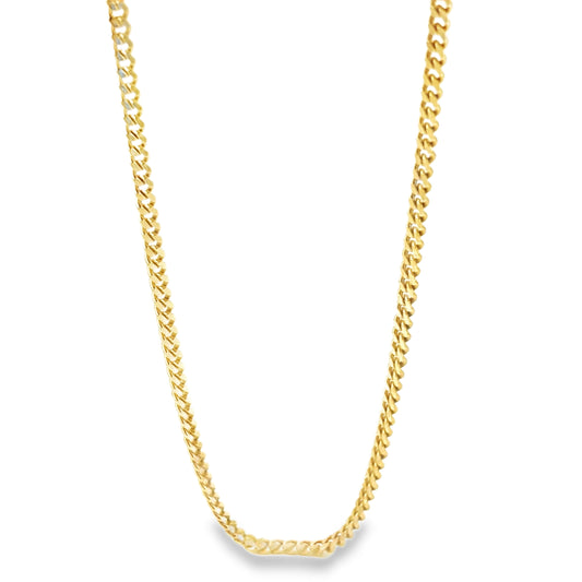 Unisex 9ct Yellow Gold Curb Chain - 18” 14.1g