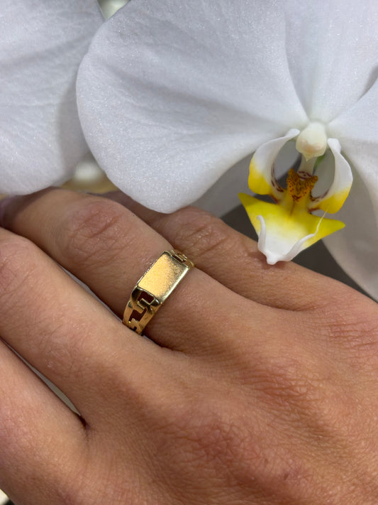 Men’s 9ct Classic Yellow Gold Signet Ring- 1.4g Size M