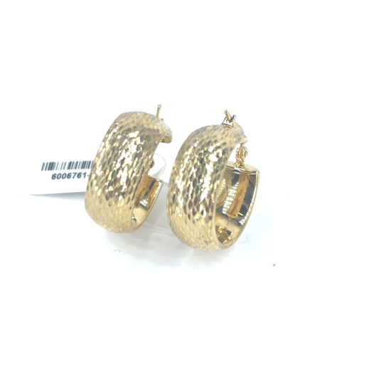 Women’s 9ct Yellow Gold Chunky Hoop Earrings - 2.2g