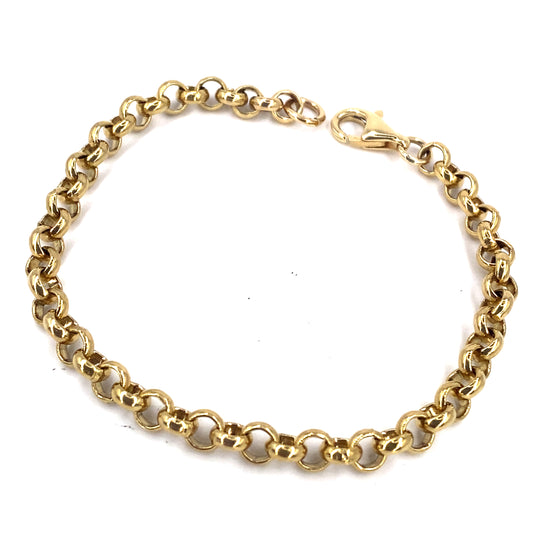 Women’s 9ct Yellow Gold Belcher Bracelet - 12.5g