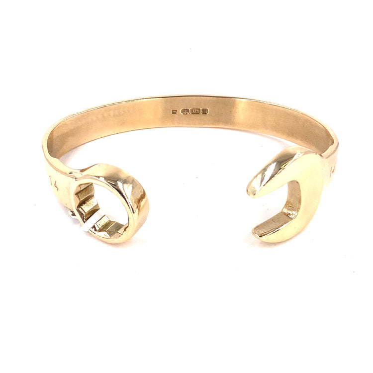 Men’s 9ct Yellow Gold Spanner Bangle - 67g