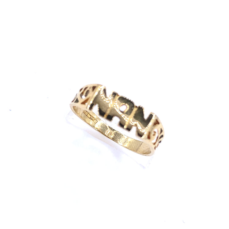 Women’s 9ct Yellow Gold NAN Ring