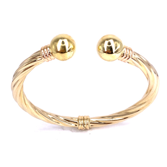 Women’s plain Twist Torque Bangle - 12.7g