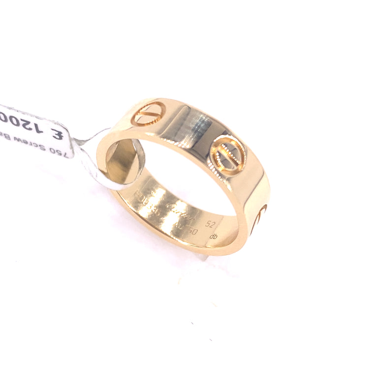 Women’s 18ct Yellow Gold Original Cartier Ring - Size 52 5.9g