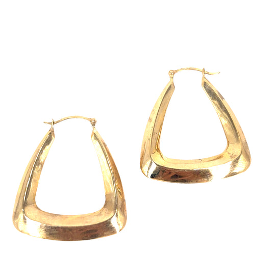 Women’s 9ct Yellow Gold Polished Hoop Earrinfs -1.9g