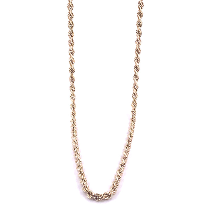 Men’s 9ct Yellow Gold Rope Chain - 29” 10.8g