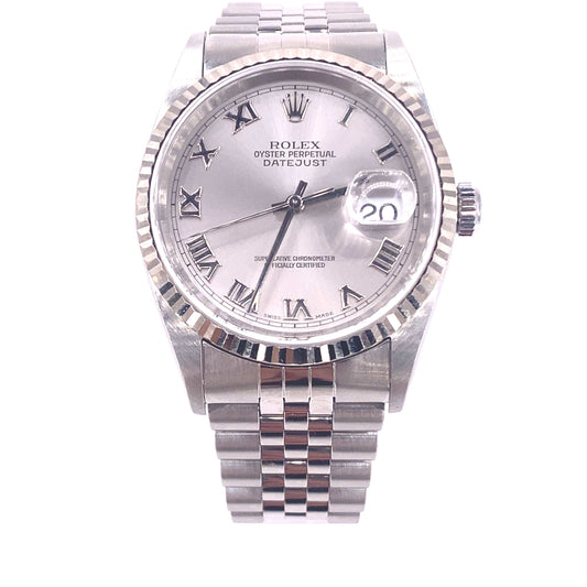Men’s Stainless Steel Rolex Datejust Watch -36mm