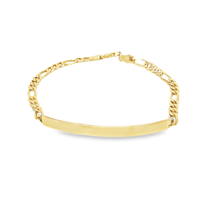 Unisex 14ct Yellow Gold ID Bracelet