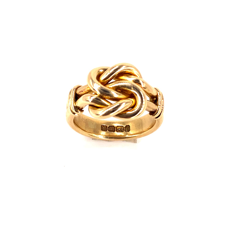 Men’s 18ct Yellow Gold Knot Ring - 16.4g