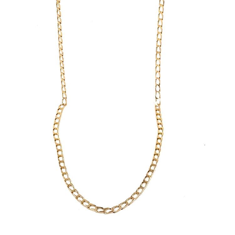 Womens 9ct Yellow Gold Curb Chain - 4.4g 21”