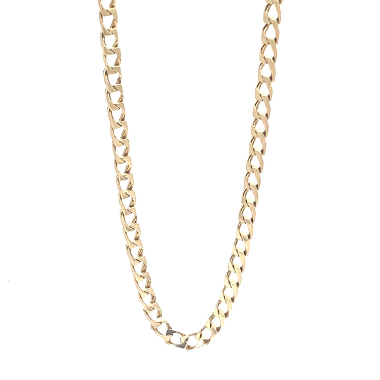 Men’s 9ct Yellow Gold Square Curb Chain - 20.4g