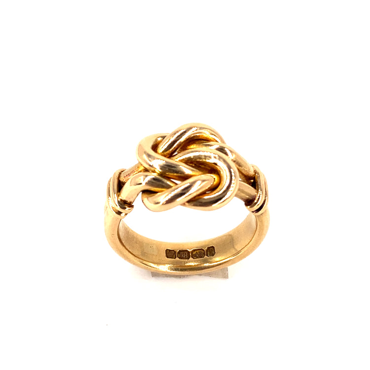 Men’s 18ct Yellow Gold Knot Ring - 16.4g