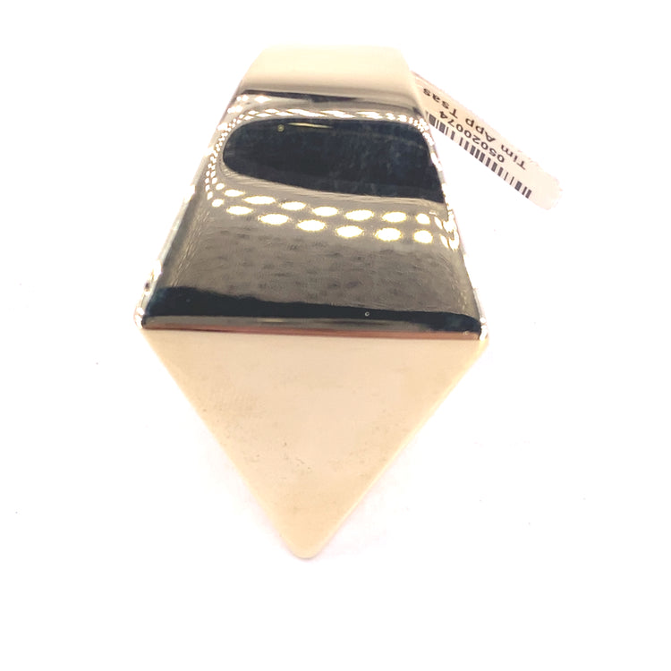 Mens 9ct Yellow Gold XL Pyramid Ring - 117.6g