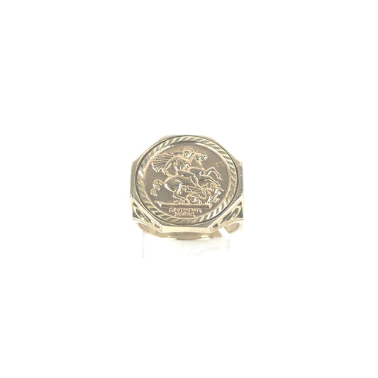Men’s 9ct Yellow Gold St George Ring -6.8g