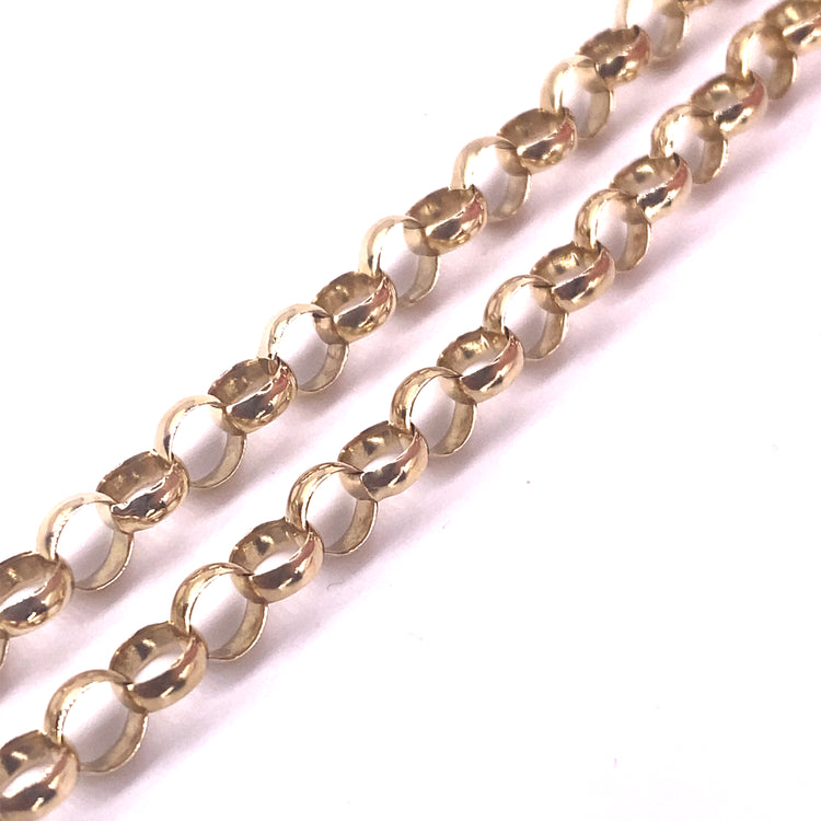 Men’s 9ct Yellow Gold Belcher Chain - 24” 15.8g