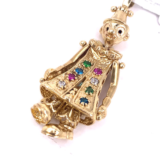 Women’s 9ct Yellow Gold Clown Pendant - 4.5g