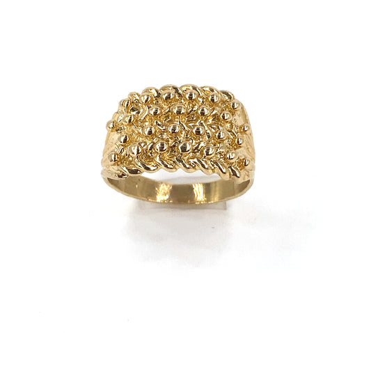 Men’s 9ct Yellow Gold Keeper Ring - 9g