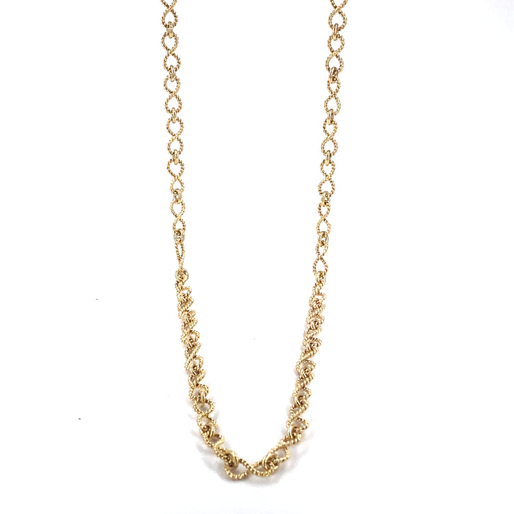 Women’s 9ct Yellow Gold Fancy Twist Link Chain