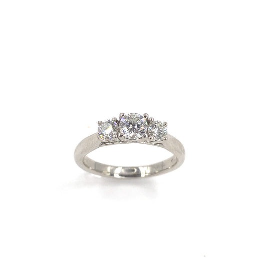 Women’s 18ct White Gold Trilogy Ring - 0.50ct