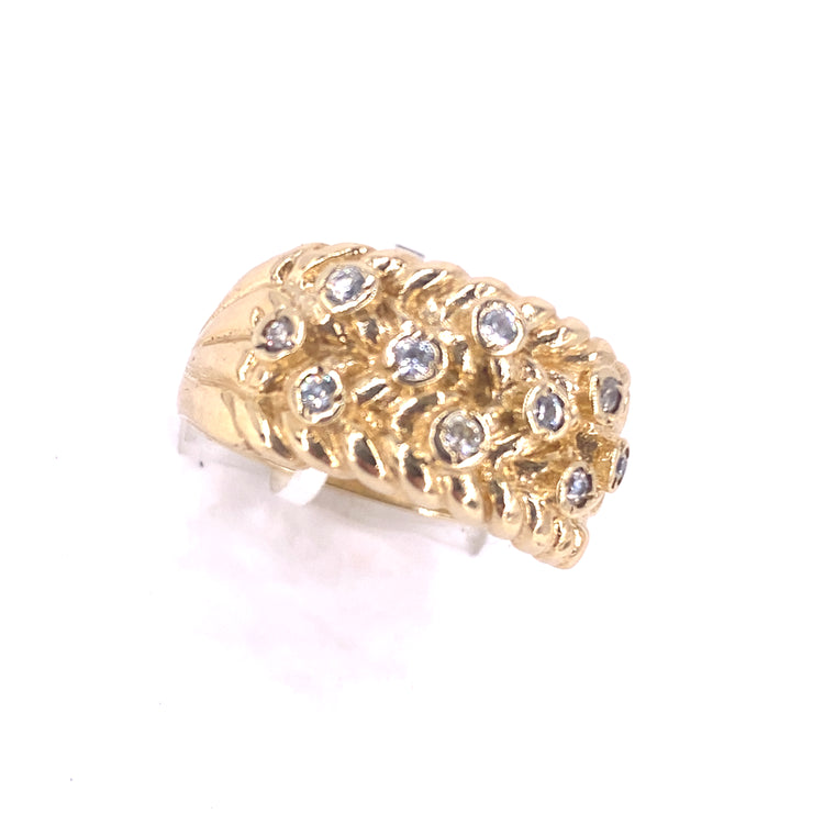 Mens 9ct Yellow Gold Keeper Ring - 12g