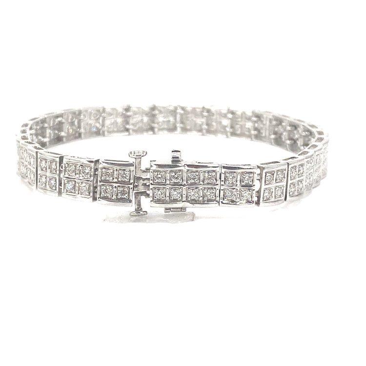 Women’s 9ct White Gold Diamond Tennis Bracelet