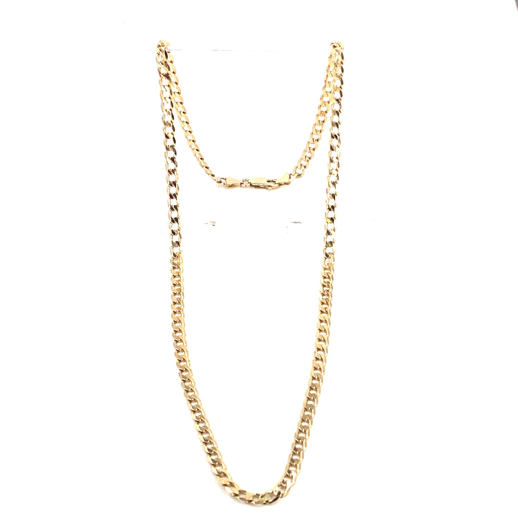 Unisex 9ct Yellow Gold Curb Chain