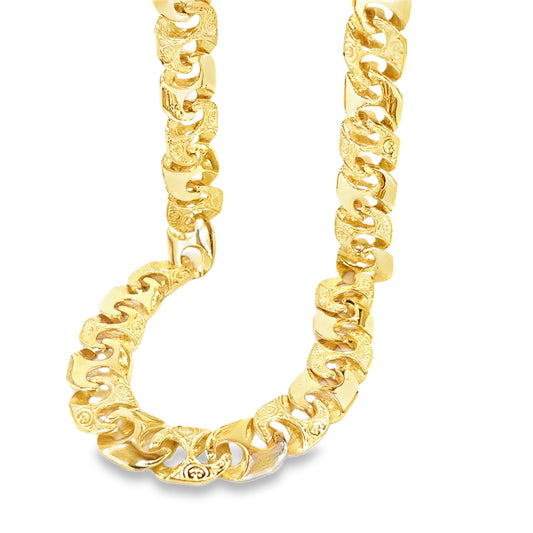 Men’s 9ct Yellow Gold XL Mariner Anchor Link Chain - 80.4g