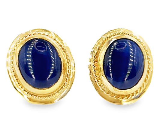 Women’s 18ct Yellow Gold Star Sapphire Set - 12.8g