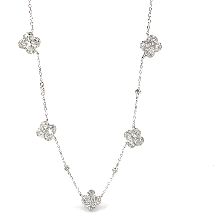 Women’s 925 Silver ‘Bloom’ Necklace - CZ Set