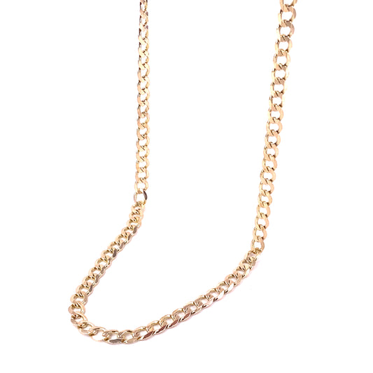 Men’s 9ct Yellow Gold Curb Chain - 22” 15.8g