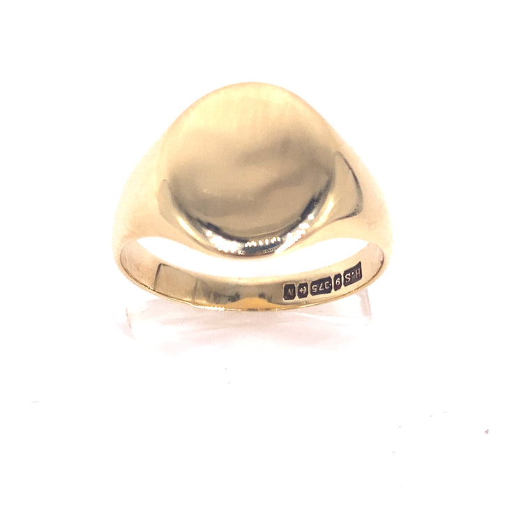 Men’s 9ct Yellow Gold Signet Ring - 4.4g