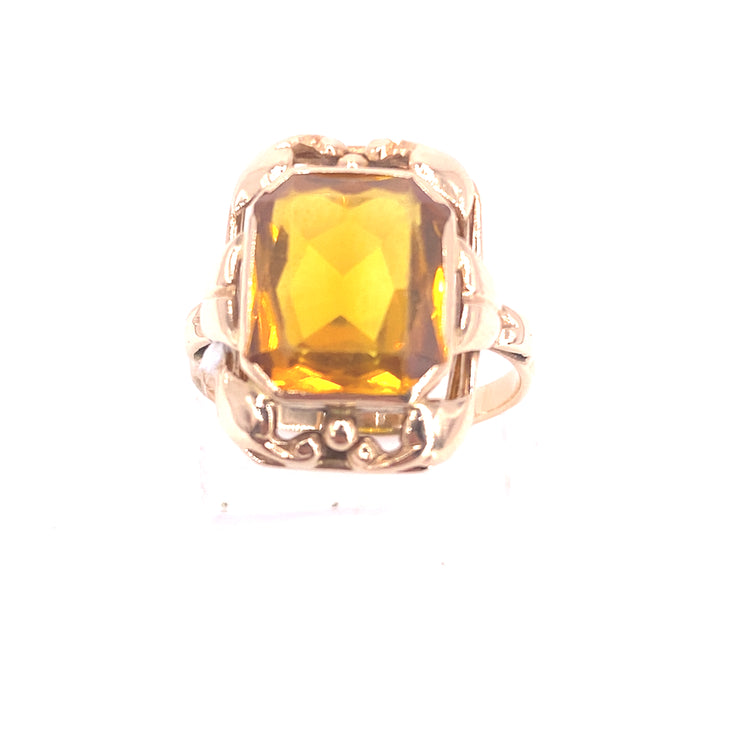 Women’s 9ct Yellow Gold Citrine Ring - 5.8g