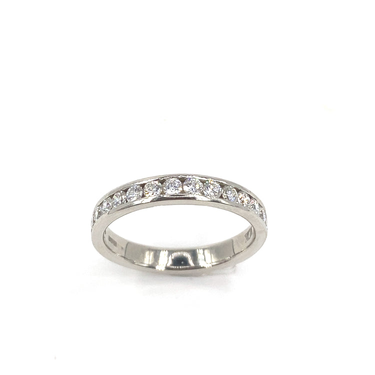 Platinum Natural Diamond Half Eternity Ring - 0.33ct