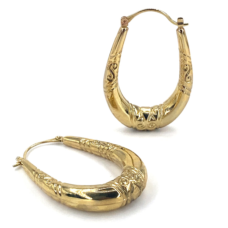 Women’s 9ct Yellow Gold Creole Hoop Earrings