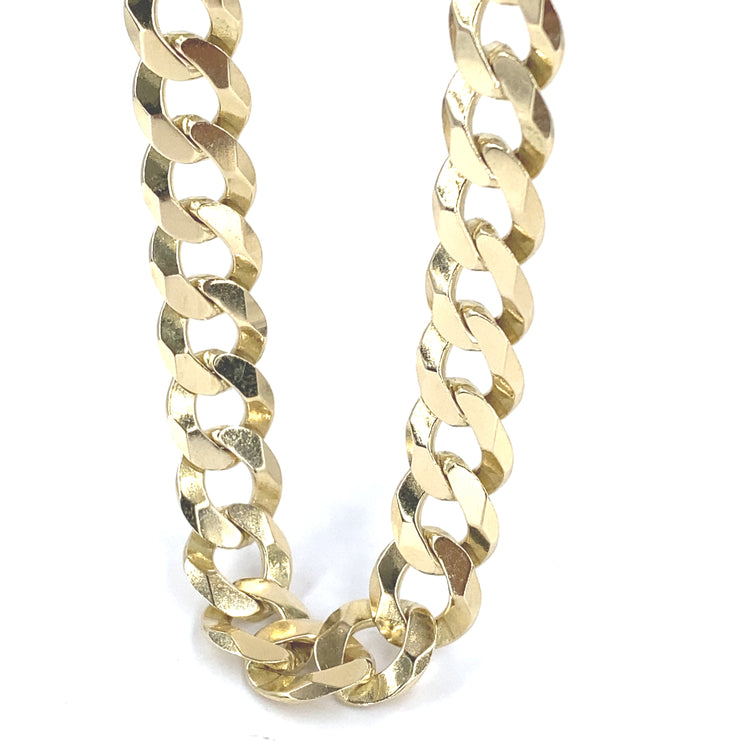 Men’s 9ct Yellow Gold Curb Chain-73.4g 24”