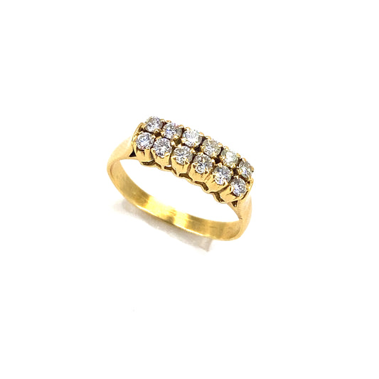 Women’s 18ct Yellow Gold Half Eternity Styled Ring-1.00ct