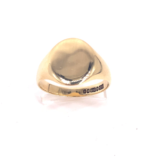 Men’s 9ct Yellow Gold Signet Ring - 4.4g