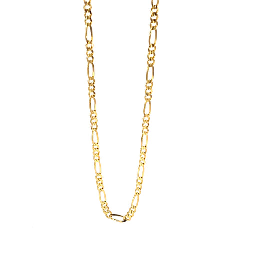 Unisex 9ct Yellow Gold Figaro Chain- 24” 11.2g