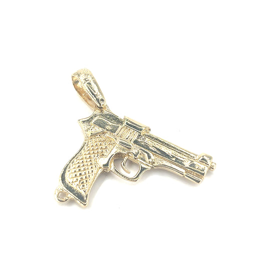 Men’s 9ct Yellow Gold Gun Pendant - 13.8g