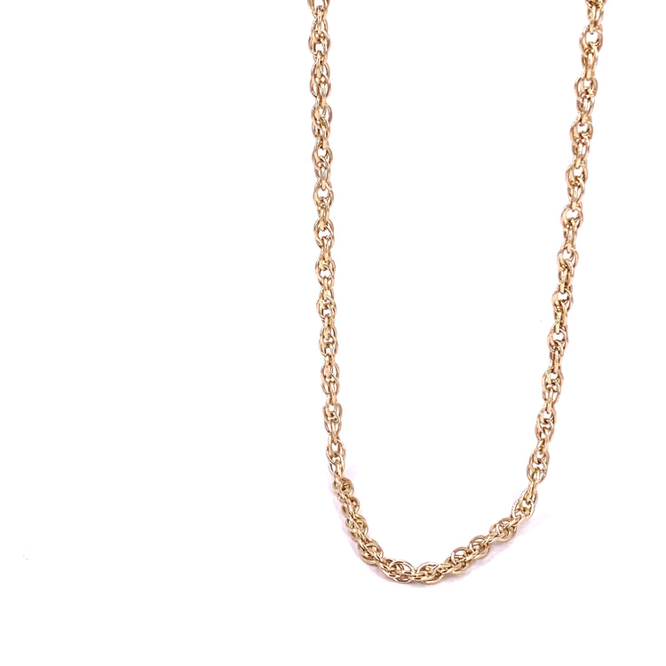 Women’s 9ct Yellow Gold Rope Chain - 24” 12g