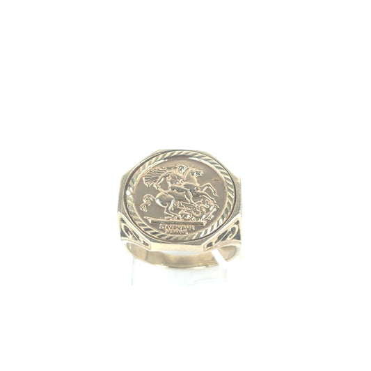 Men’s 9ct Yellow Gold St George Ring -6.8g