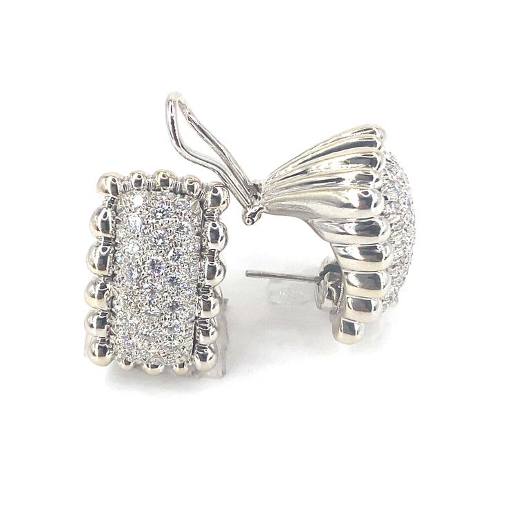 Women’s 18ct White Gold Diamond Earrings - 2cts