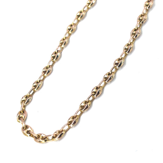 Women’s 9ct Yellow Gold Hollow Anchor Link Chain - 9.8g 20”