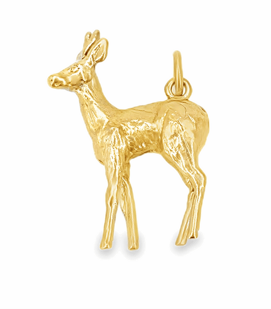 Women’s 9ct Yellow Gold Deer Charm - 1.5g