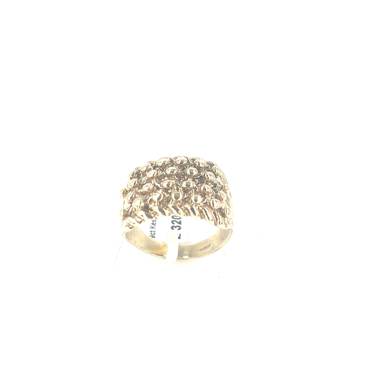 Men’s 9ct Yellow Gold Keeper Ring -6.4g