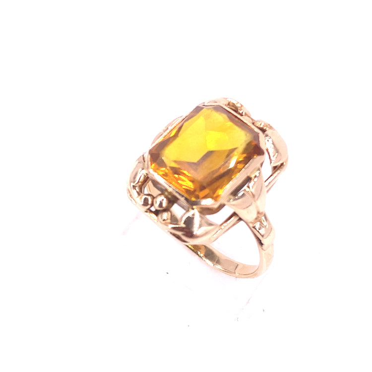 Women’s 9ct Yellow Gold Citrine Ring - 5.8g