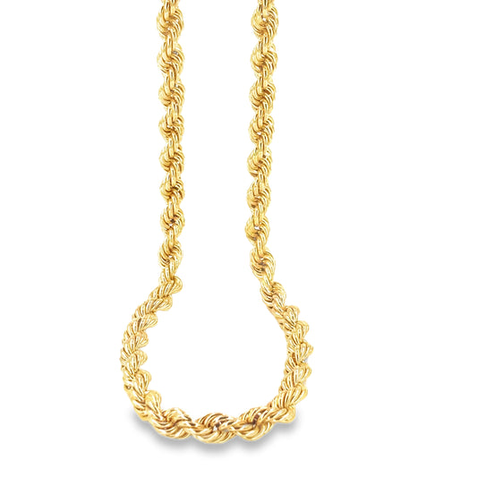 Men’s 9ct Yellow Gold XL Rope Chain - 75.6g