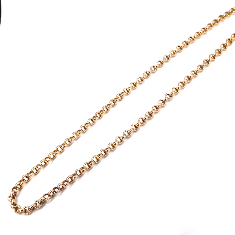 Men’s 9ct Yellow Gold Hollow Belcher Chain - 9g